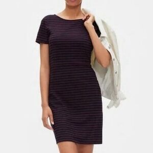 2/$40 🔥Striped mini sheath dress, scoop back •Banana Republic, size 6